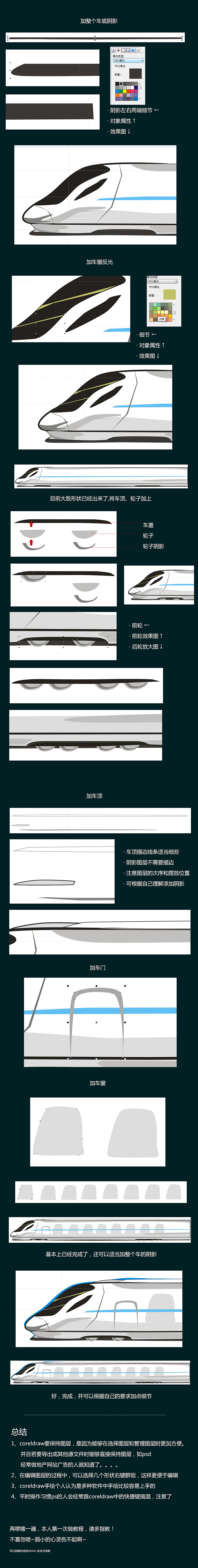 coreldraw教程:用贝塞尔工具画出和谐号