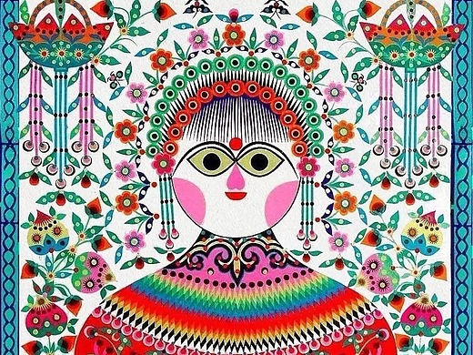 【剪纸经典】空空树,树空空,婆婆给你剪彩经——"剪花娘子"库淑兰的红