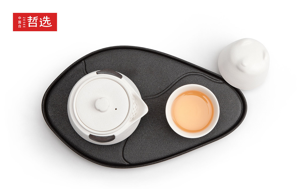 【 中国白·哲选 】北极熊快客杯 便捷 陶瓷 家用 简约