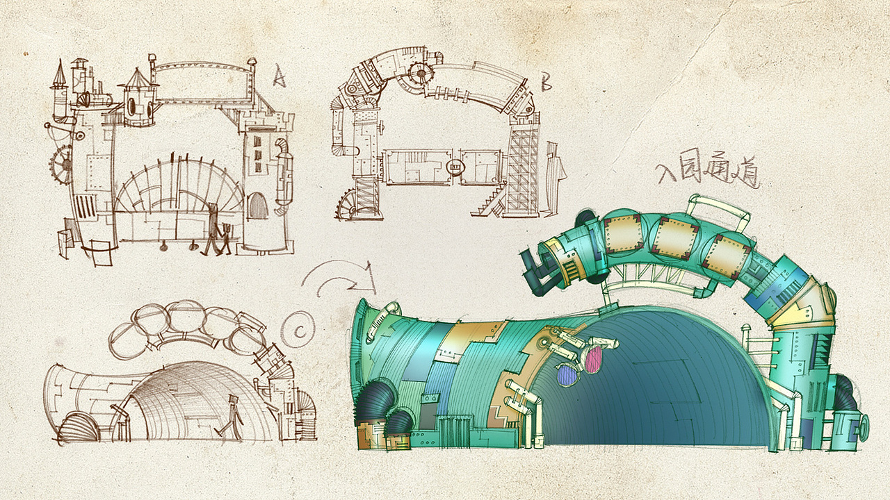 「农田机甲乐园」概念草图 (初稿)