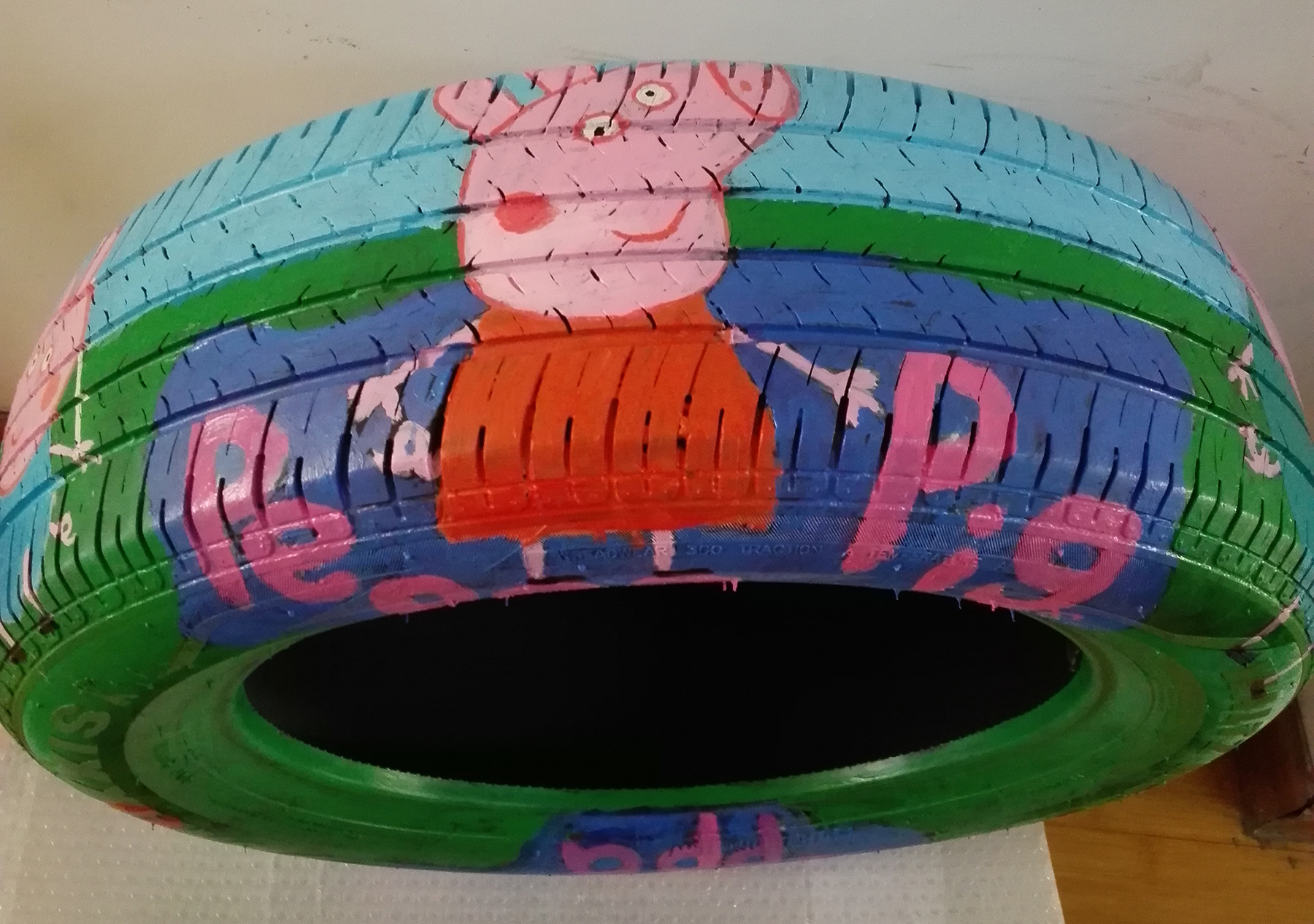 废旧轮胎、创意无限！德州市实验小学春晖校区开展轮胎作画活动_德州新闻网