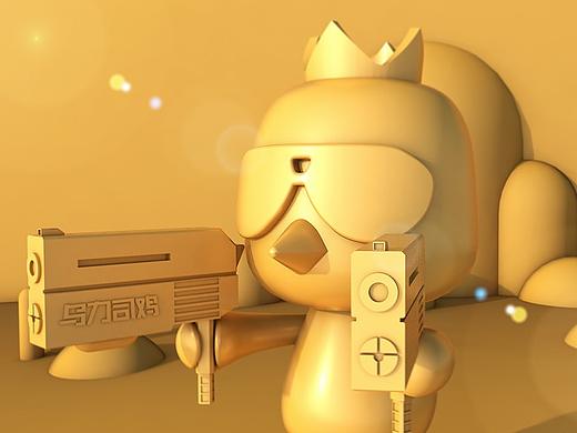 乌力司鸡 荒漠枪神 三维建模C4D