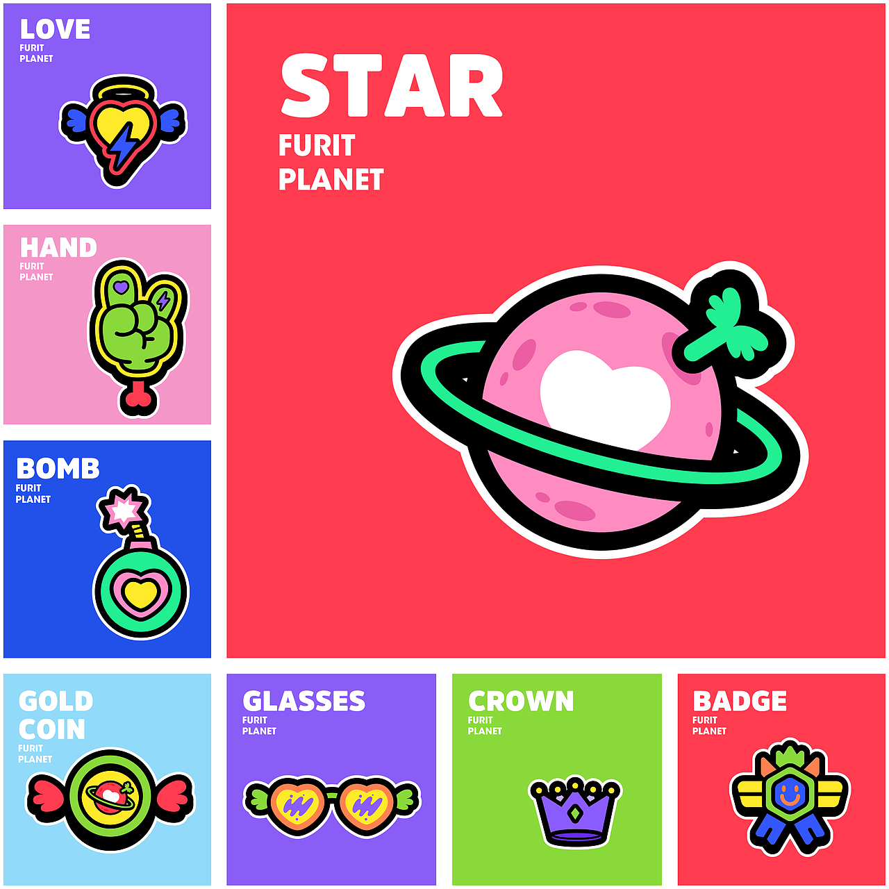 原创ip形象设计水果星球fruitplanet