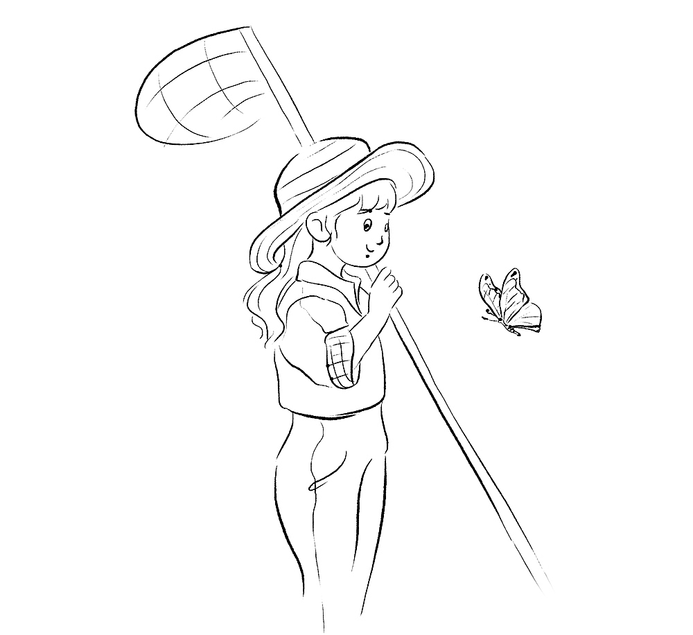 人物線稿插畫——日常練習(xí)（圖ZMjE3OTMwNDM2） - 繪畫 - 站酷設(shè)計師小夢綠蘿原創(chuàng)素材 - 站酷ZCOOL