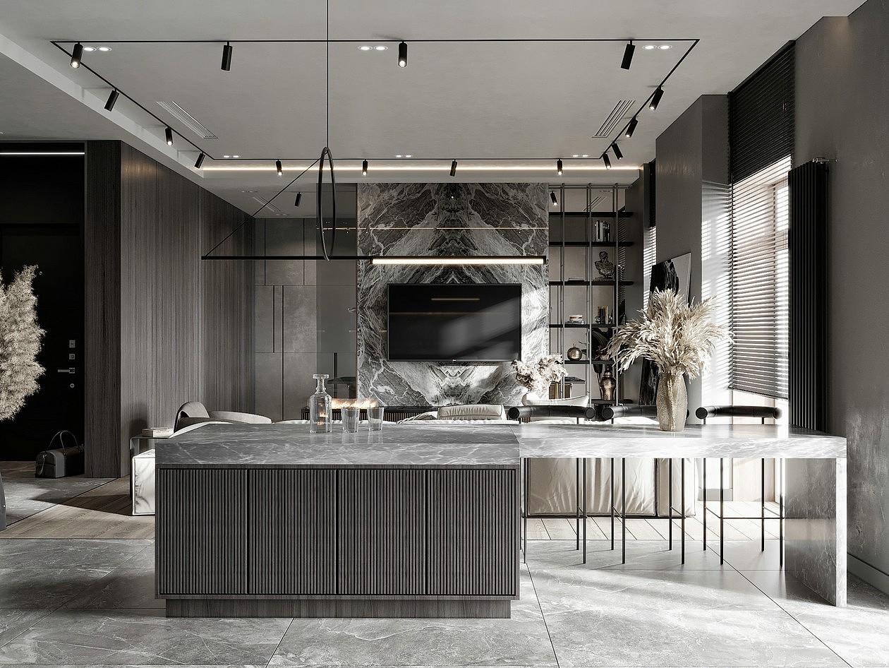 高级灰色系公寓住宅