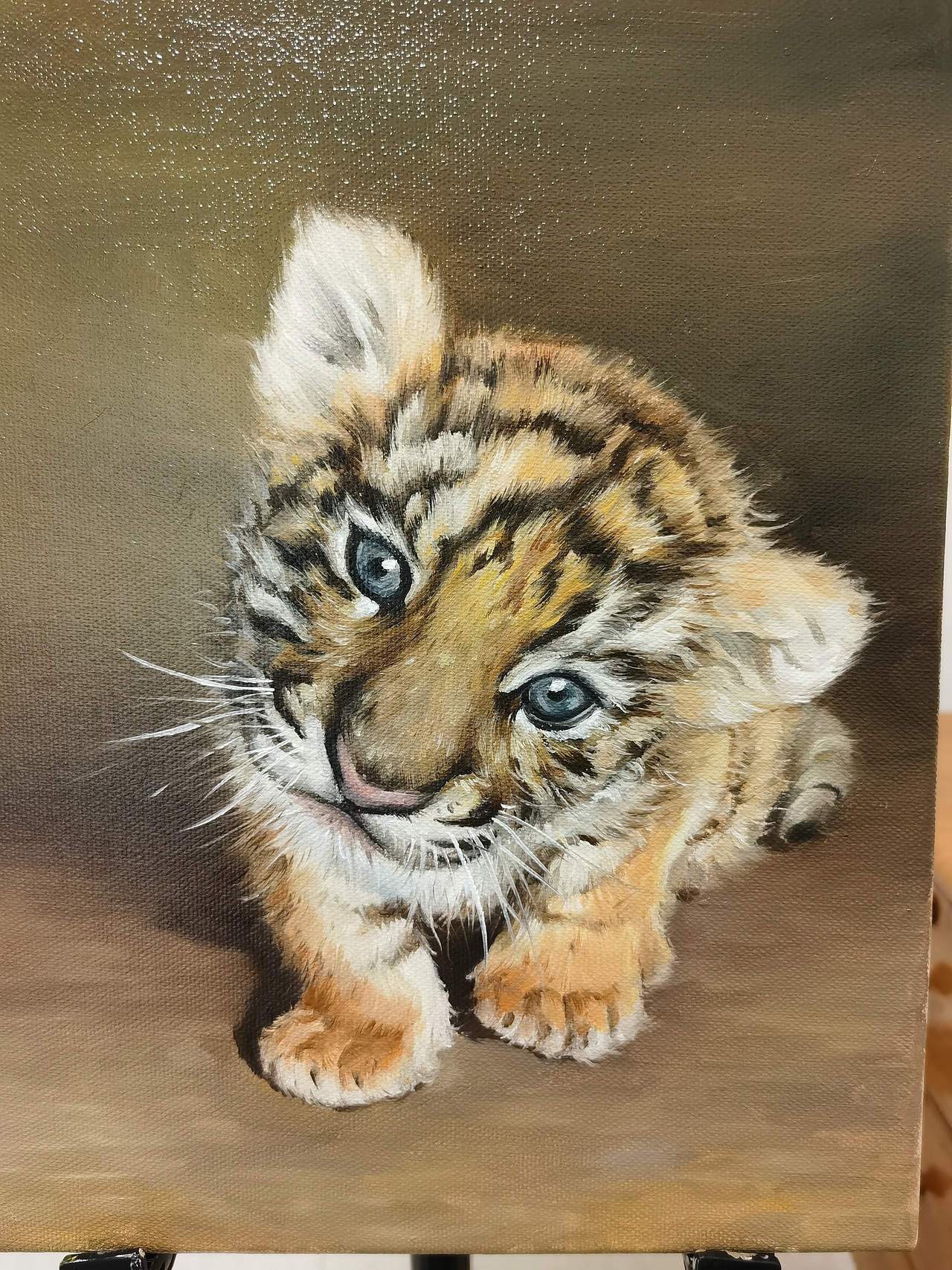 油畫—小老虎（圖ZMjc2NTI4OTY0） - 繪畫 - 站酷設計師Z572627219原創(chuàng)素材 - 站酷ZCOOL