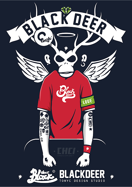 2014 黑鹿BLACK DEER – TONYC DESIGN 原创插画图形集合(图ZMTkxOTQyNjg=) - 商业插画 - 站酷设计师陈超权tonyc原创素材 - 站酷ZCOOL