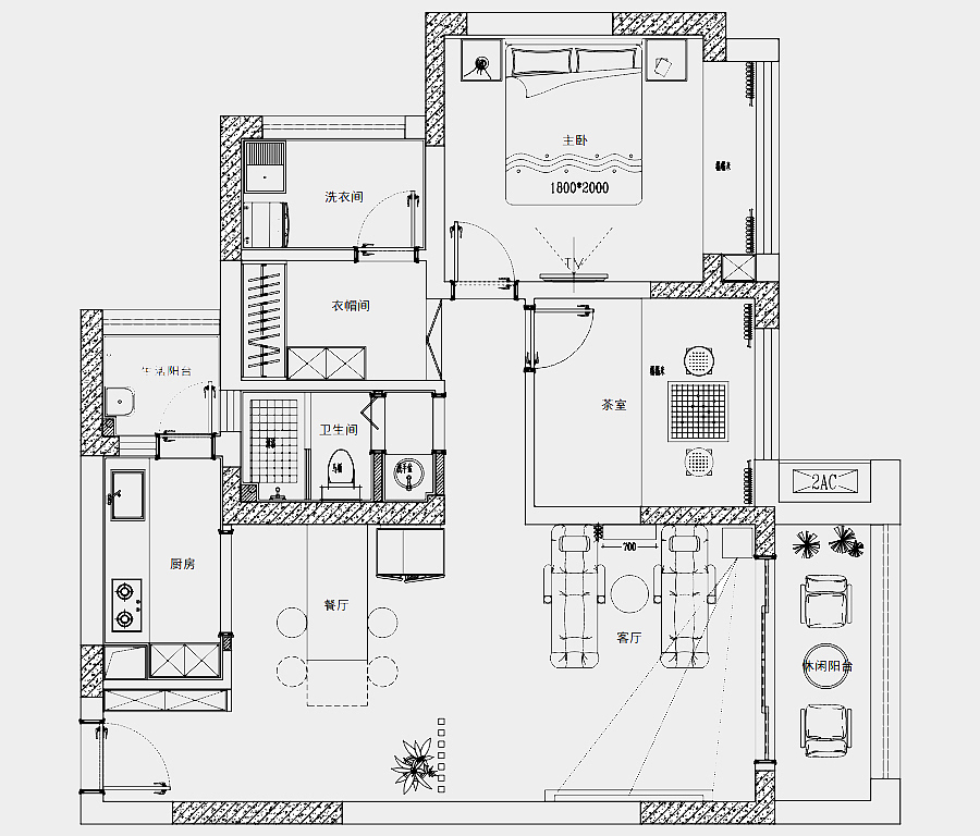 璧山金科中央公园城|75平日式简约风格装修设计