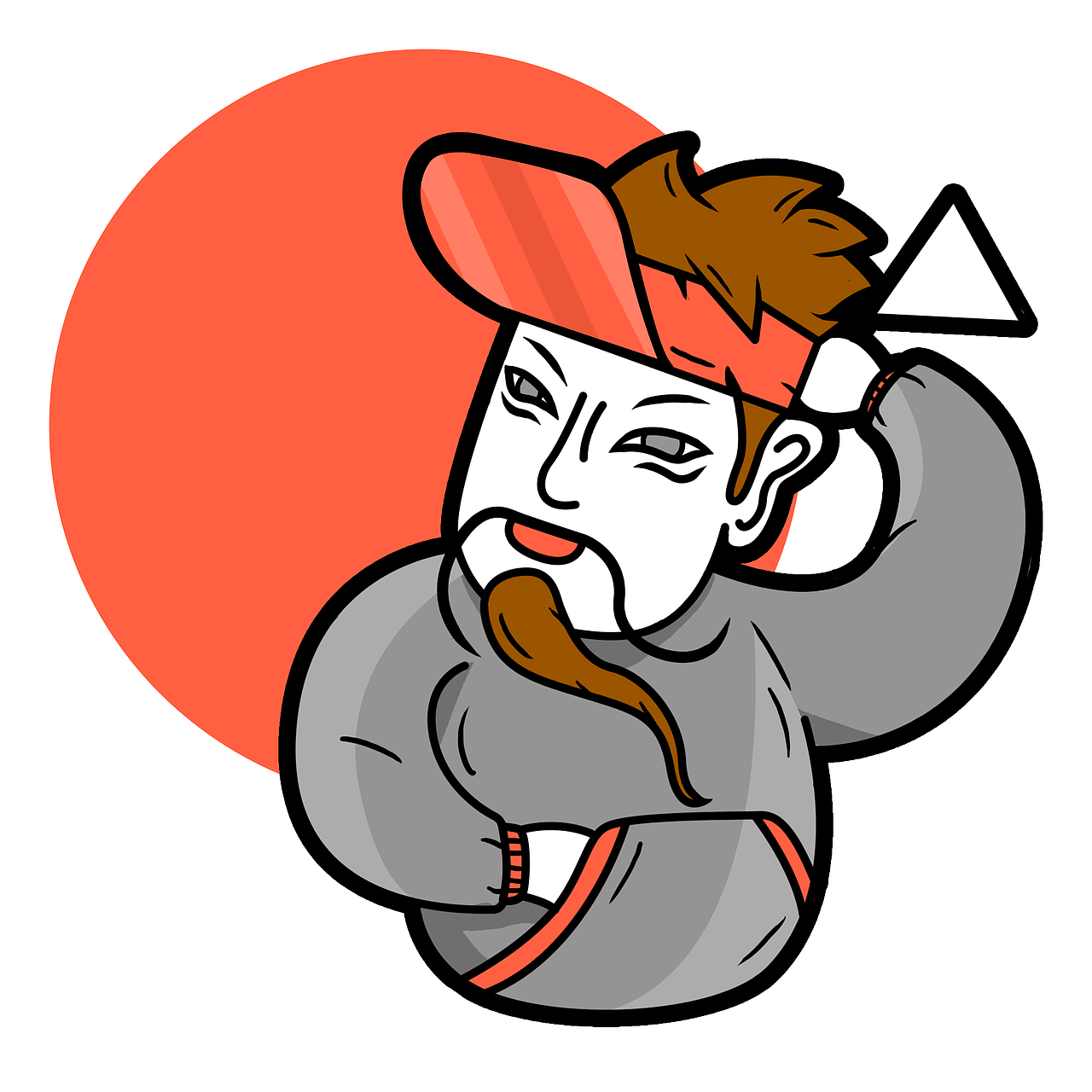 马拉松属性插画