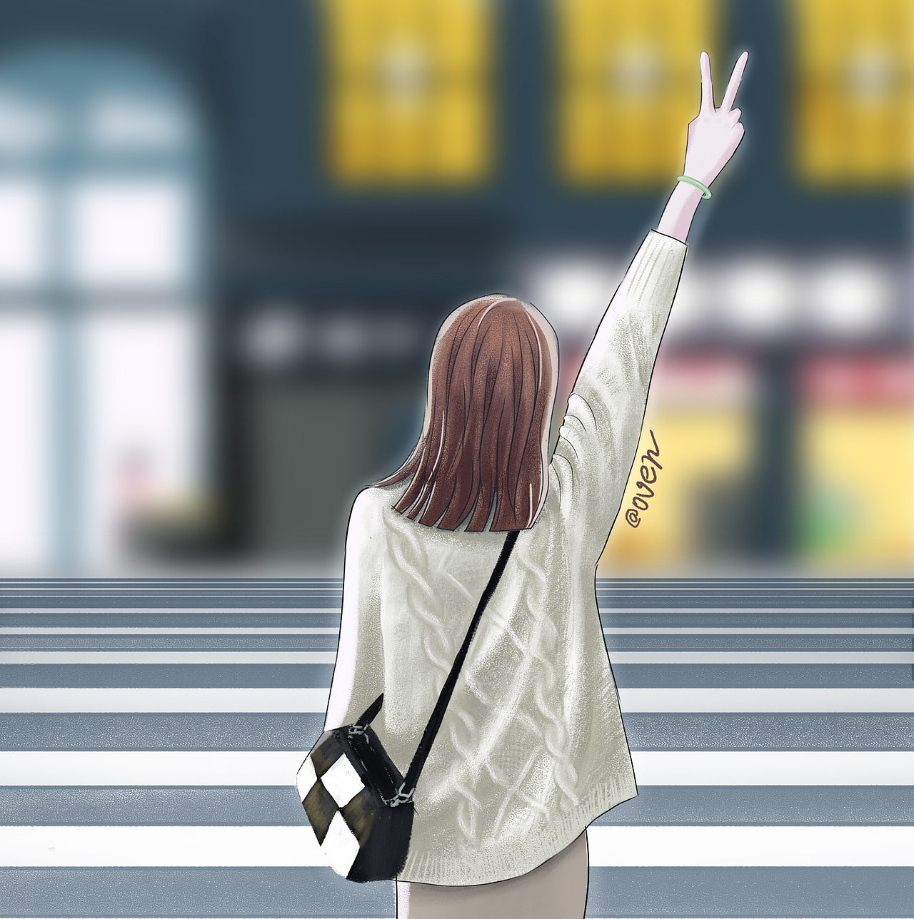 2022 4月插画整理标签插画头像背影比耶作品信息创作时间2019/05/14