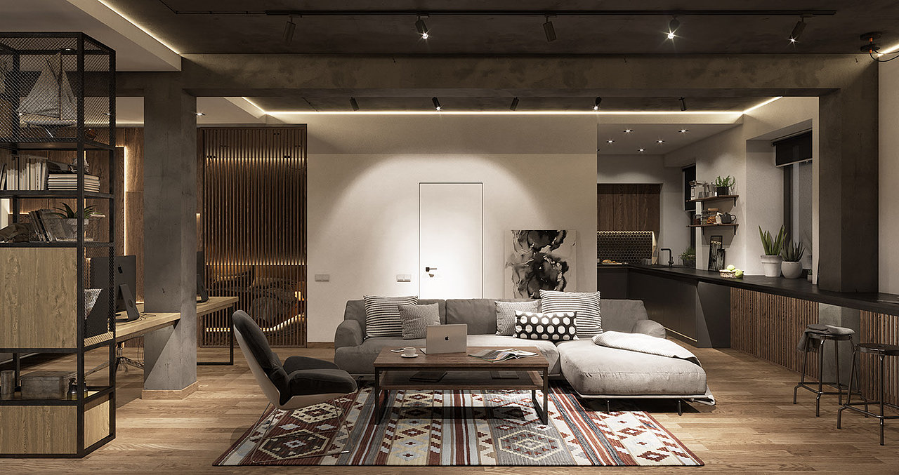 现代工业风（图ZMTc3NDcwMjM2） - 家装设计 - 站酷设计师A秀秀原创素材 - 站酷ZCOOL