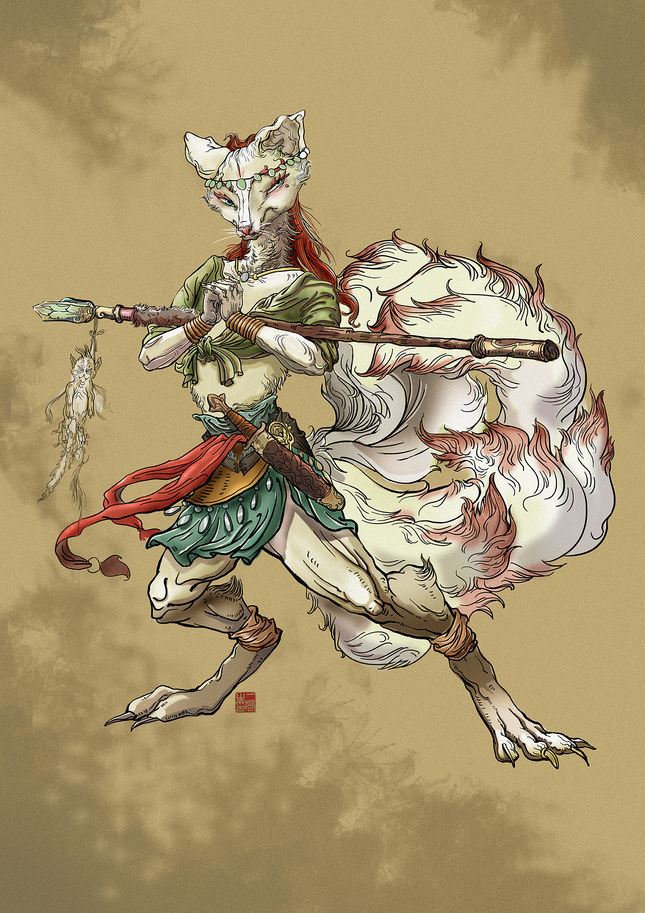 山海经系列作品九尾狐