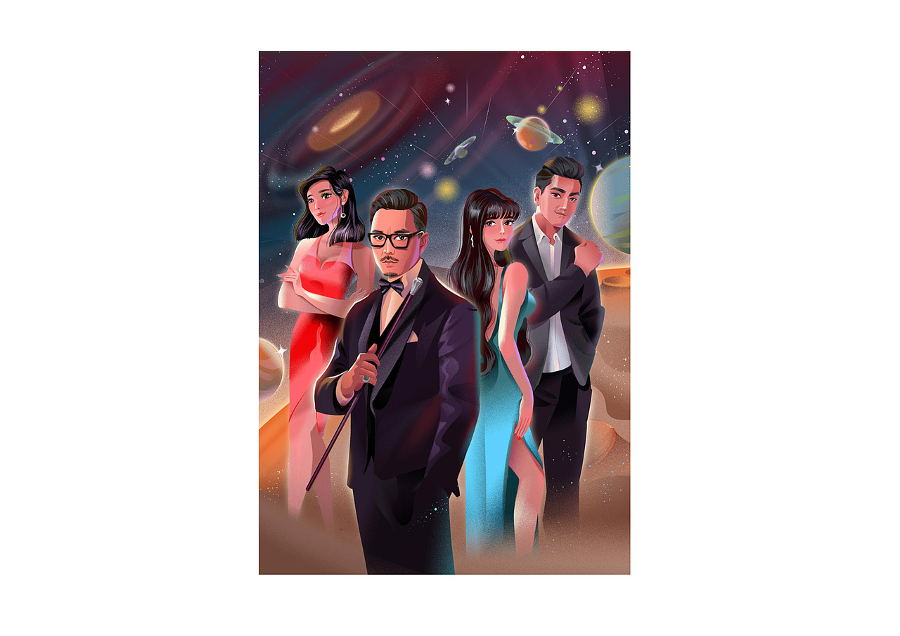 2017淘宝造物节 －手绘神店卡牌（图ZODQ1MDE4MDA=） - 商业插画 - 站酷设计师莎米63原创素材 - 站酷ZCOOL