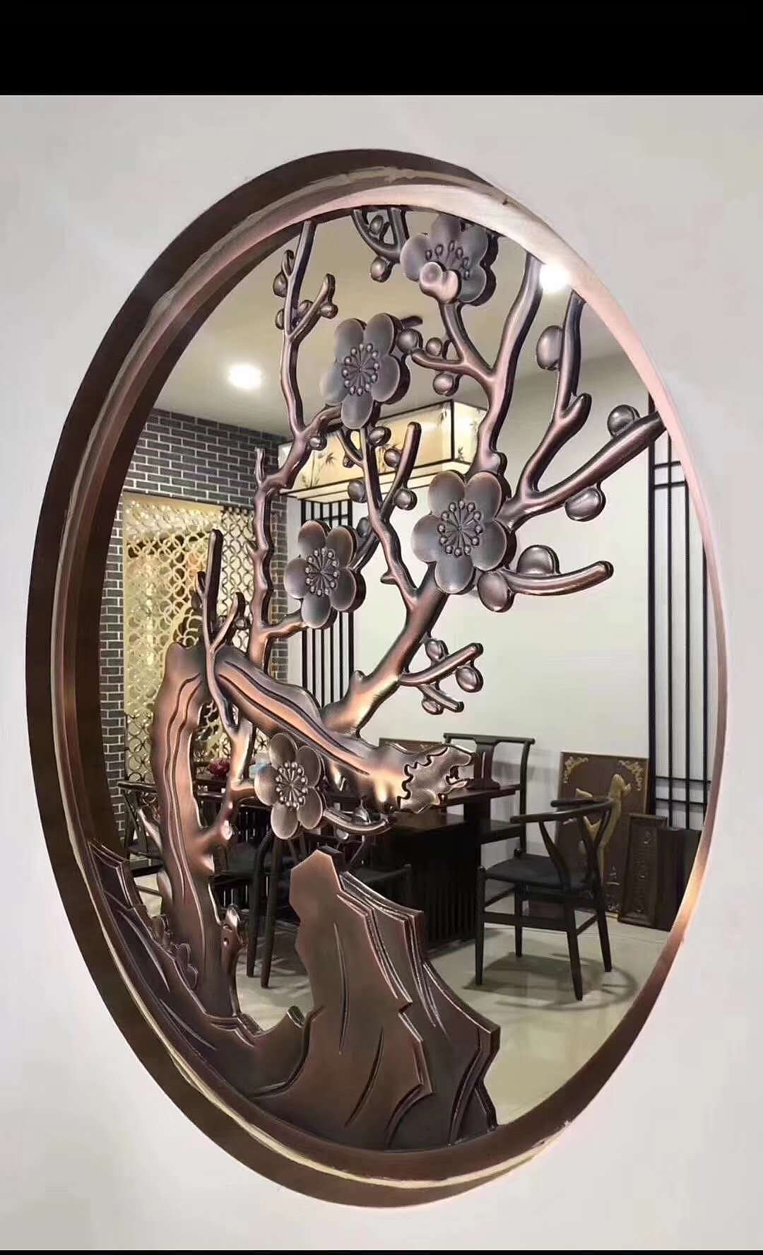 新式环保的纯铜镂空雕刻古铜屏风