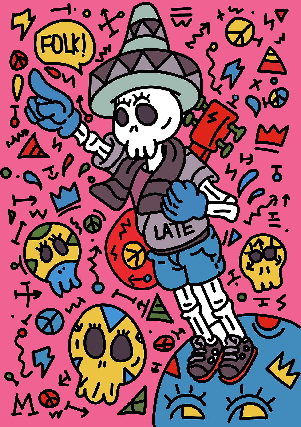 骷髅插画设计（图ZMjM0NTI5NjI4） - 创作习作 - 站酷设计师何泽楷爸爸原创素材 - 站酷ZCOOL