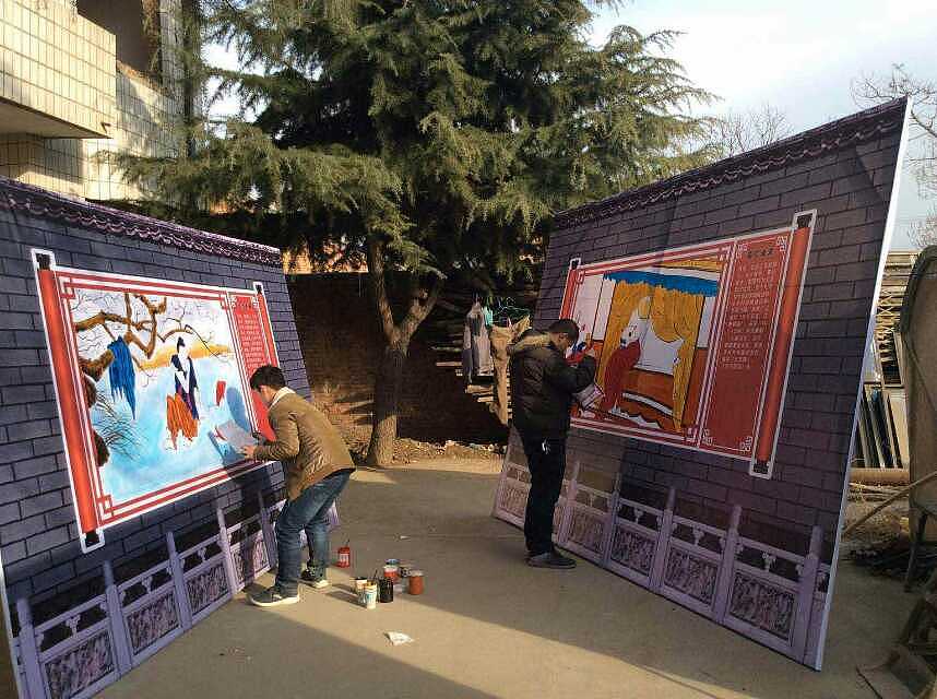 手绘墙24孝图（图ZMTM3MzgwMTA0） - 绘画 - 站酷设计师天天墙体手绘原创素材 - 站酷ZCOOL