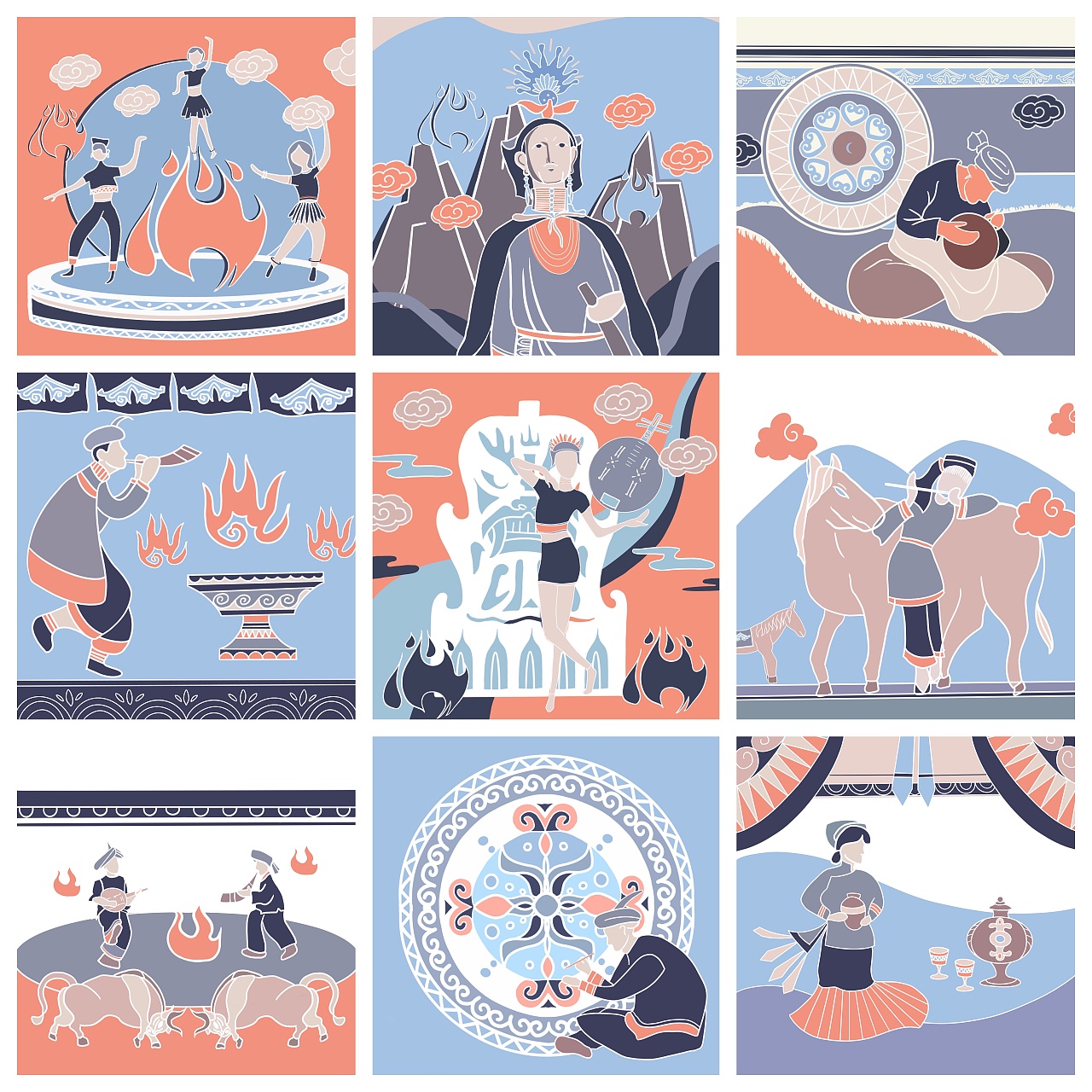 少数名族吹拉弹唱