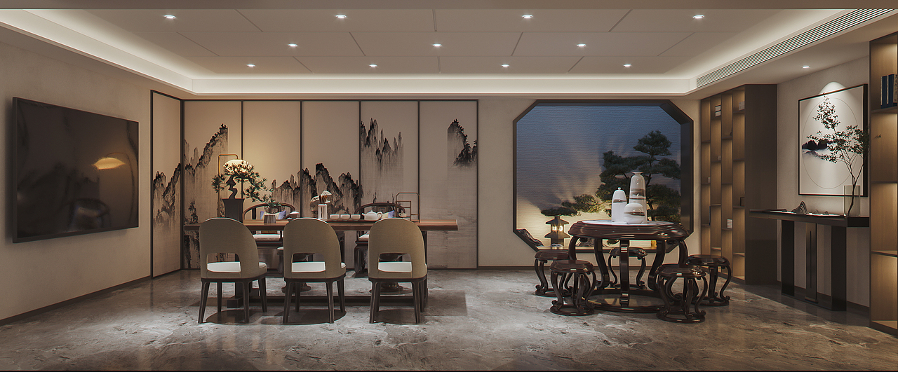 现代风格别墅效果图