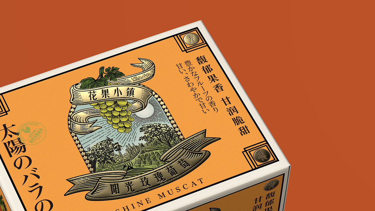 新年礼盒葡萄包装设计