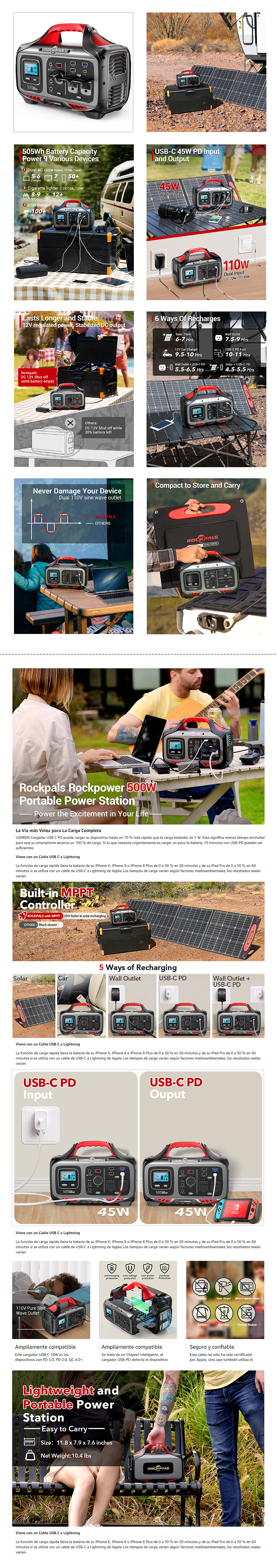 Rockpower 500W户外储能电源