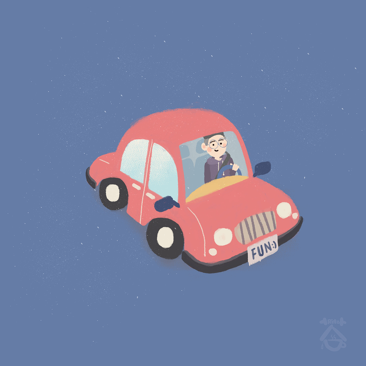 滴滴快车app弹窗插画