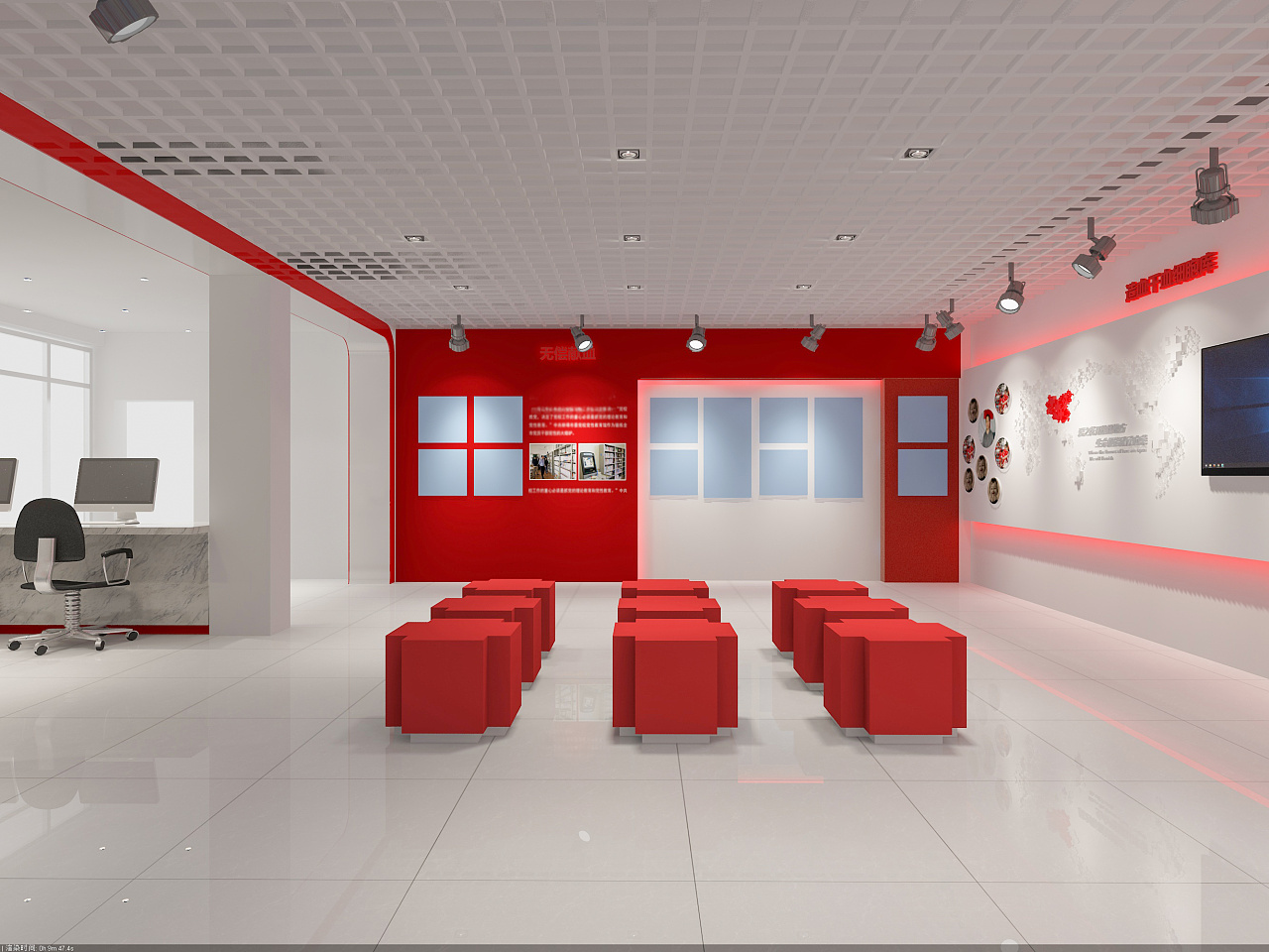 红十字会展厅|空间|展陈设计|有病的猫 - 原创作品 - 站酷 (zcool)