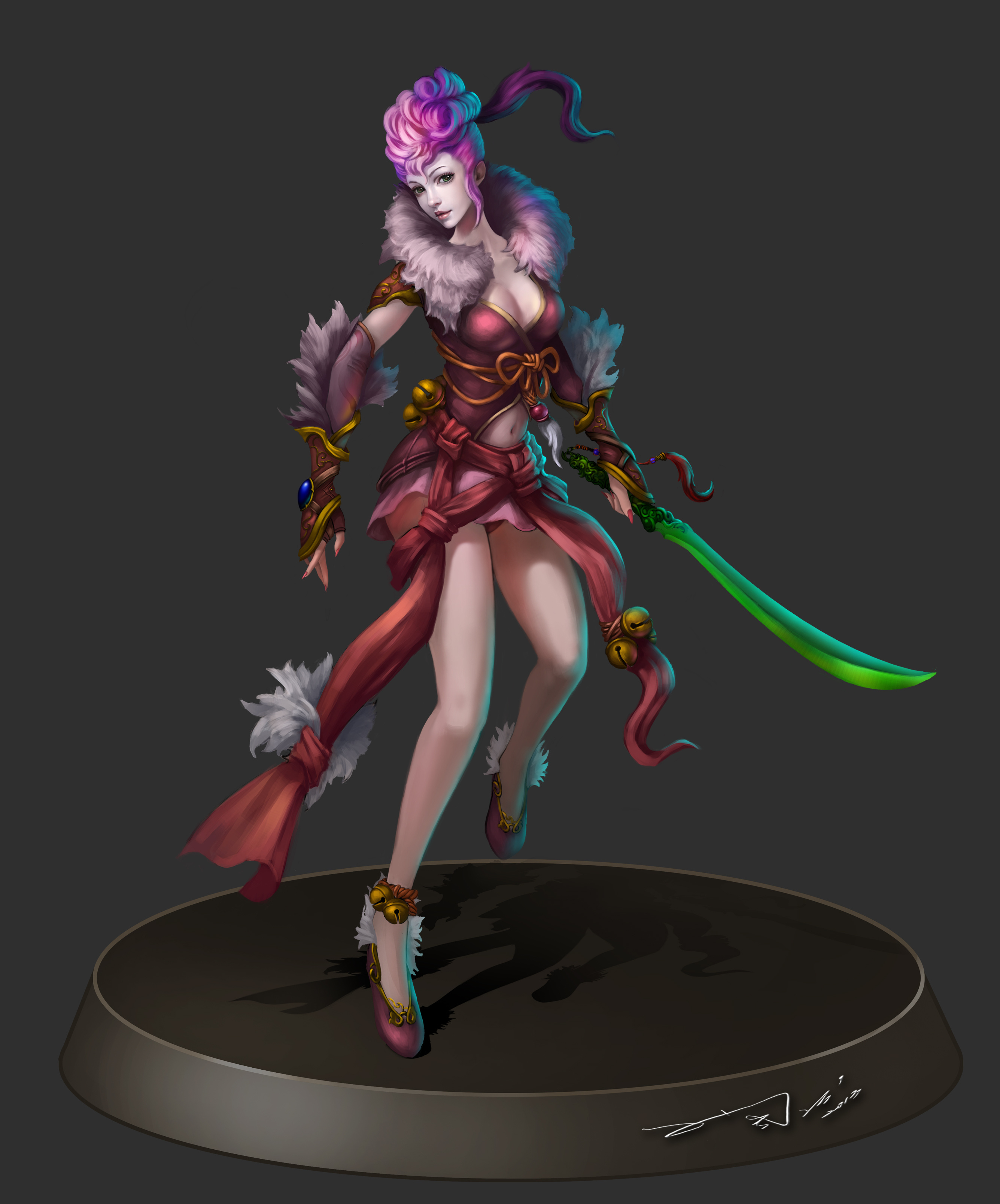 女汉子|插画|游戏原画|darkpeach - 原创作品 - 站酷 (zcool)