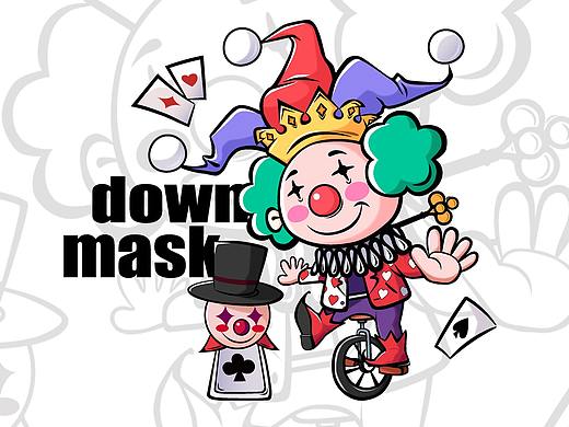 小丑AI潮流插画