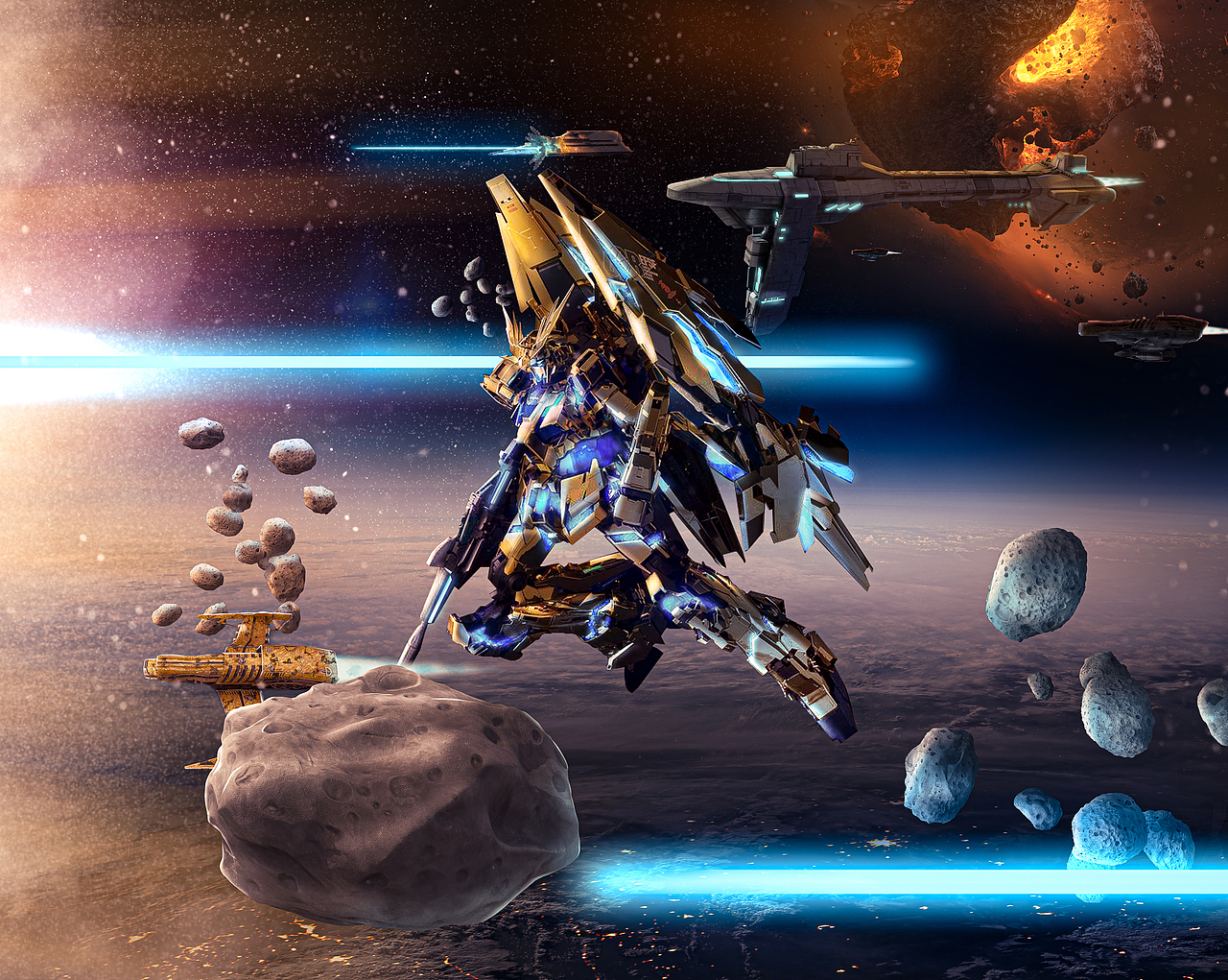 PS制作高达模玩后期特效场景（图ZMzA1OTU3Mzgw） - 修图/后期 - 站酷设计师芬妮的宇宙原创素材 - 站酷ZCOOL