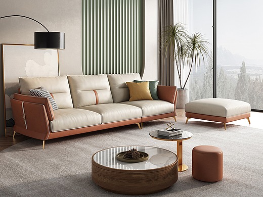 现代科技布沙发