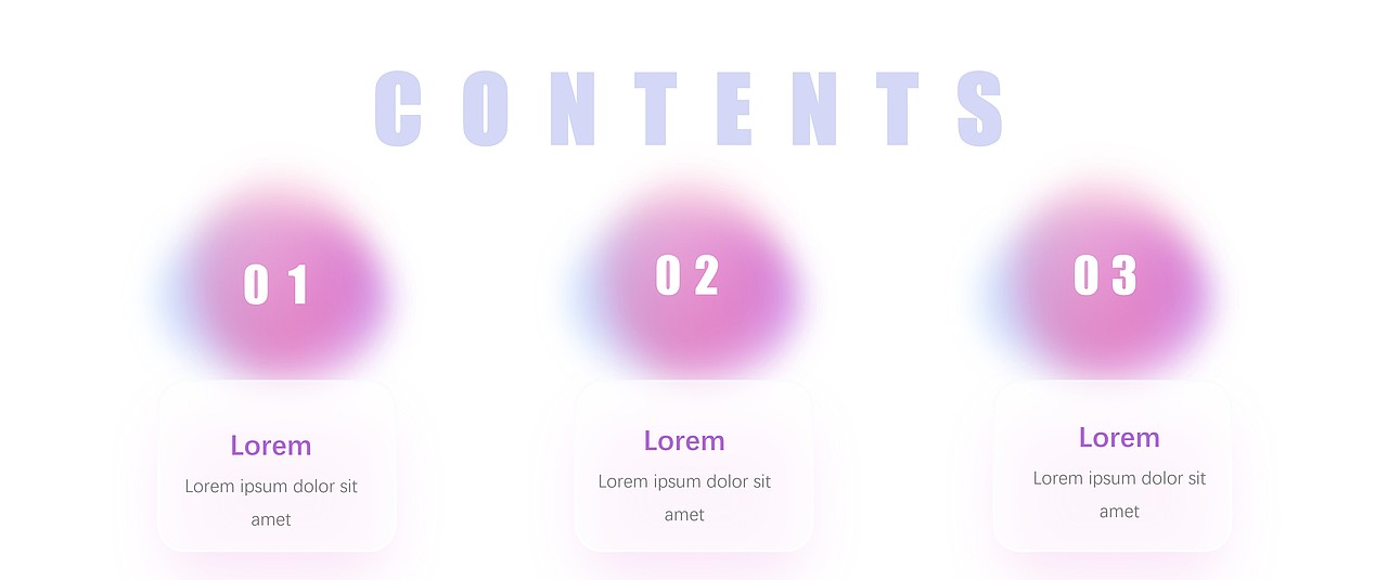 练习02:弥散光紫色渐变色PPT