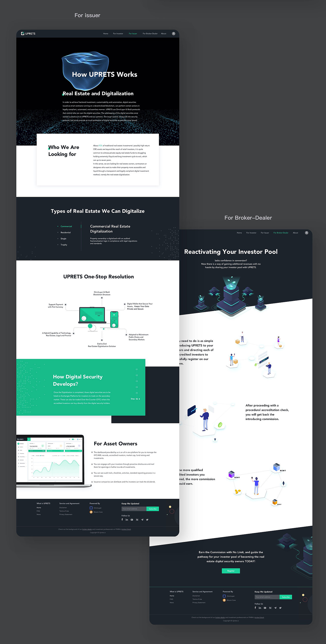 UPRETS数字房产web/mobile2.0