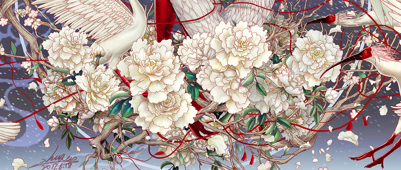 《迁徙》（图ZODI3NjI4NzY=） - 艺术插画 - 站酷设计师吃货好累原创素材 - 站酷ZCOOL