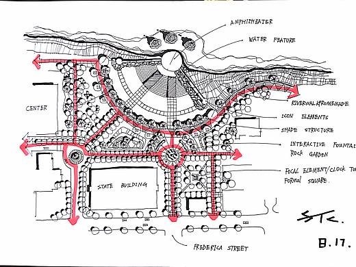 园林景观快速设计方案“道路骨架”分析练习