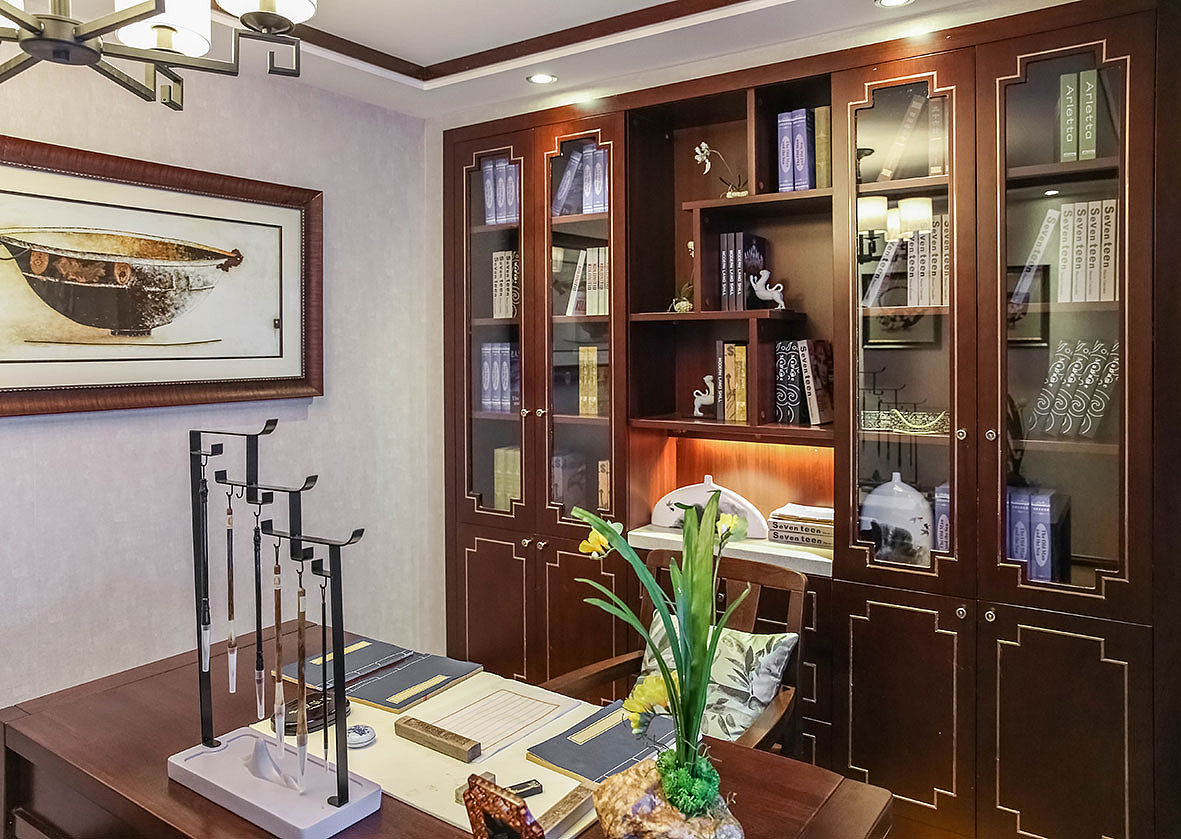 郑州乐豪斯装饰现代东方样板间装修实景图