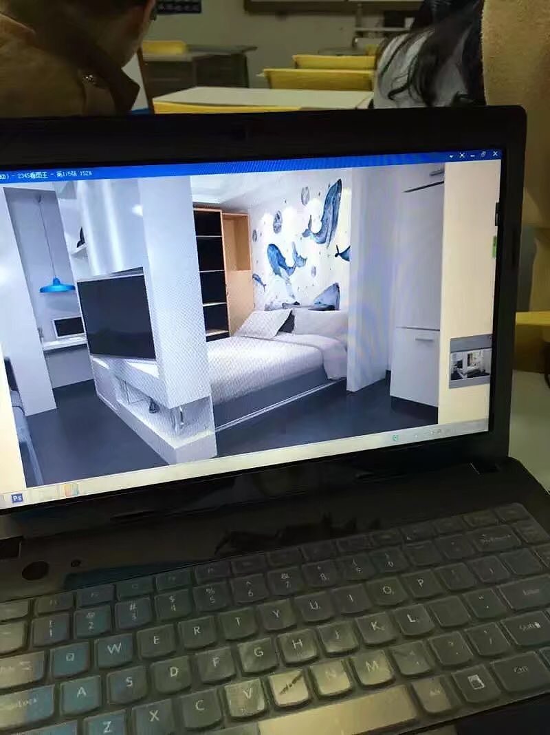 小户型可变性空间3D效果图设计