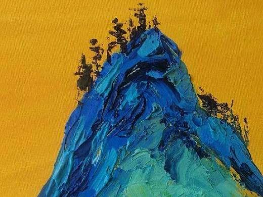 千里江山&雪山 水粉画