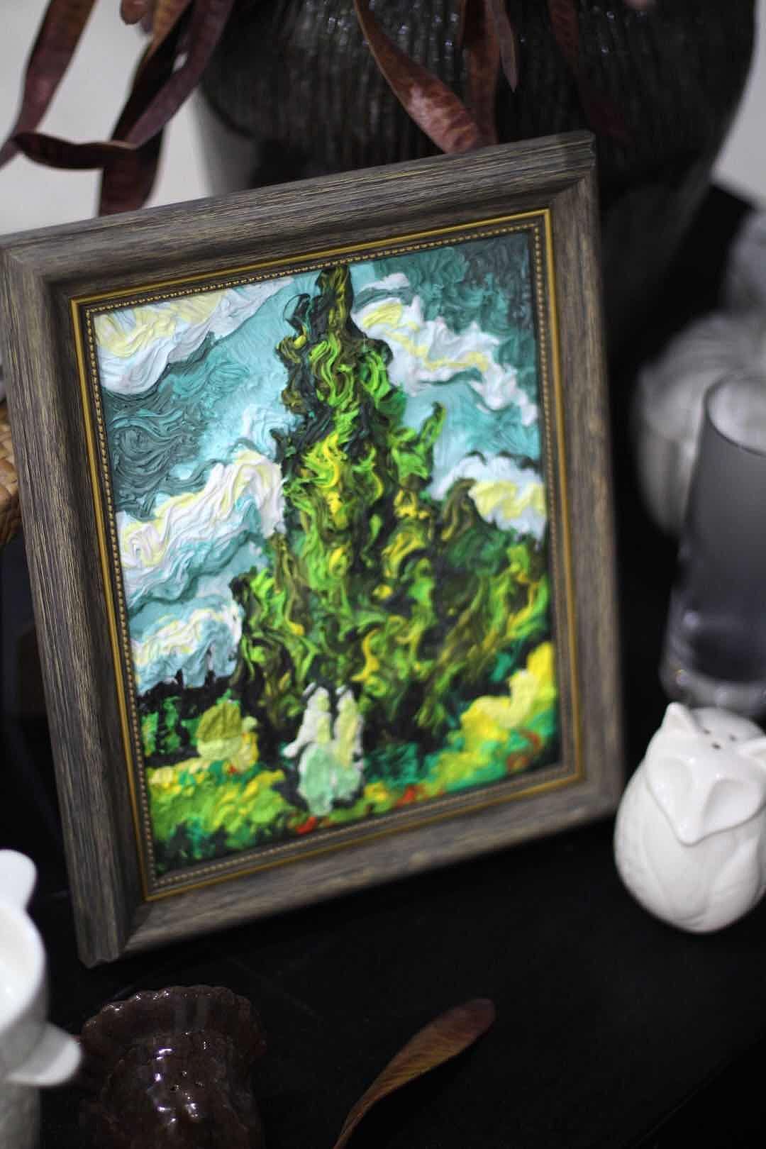 天奇的粘土浮雕画