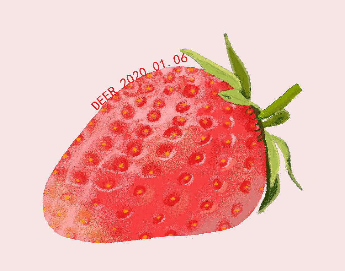 今天画了颗草莓🍓🍓（图ZMTkyMzQ2NjY4） - 艺术插画 - 站酷设计师之专原创素材 - 站酷ZCOOL