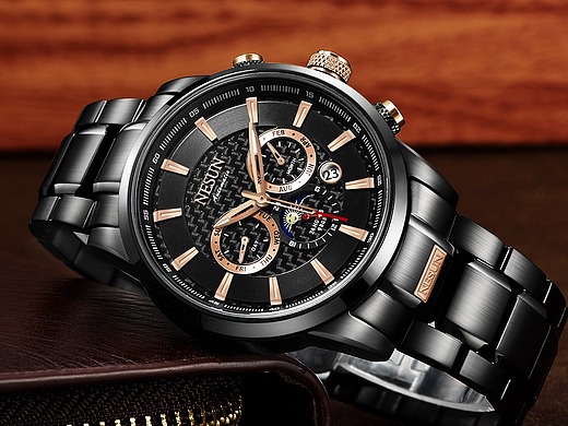 手表摄影/nesun尼尚男士手表全自动机械手表防水