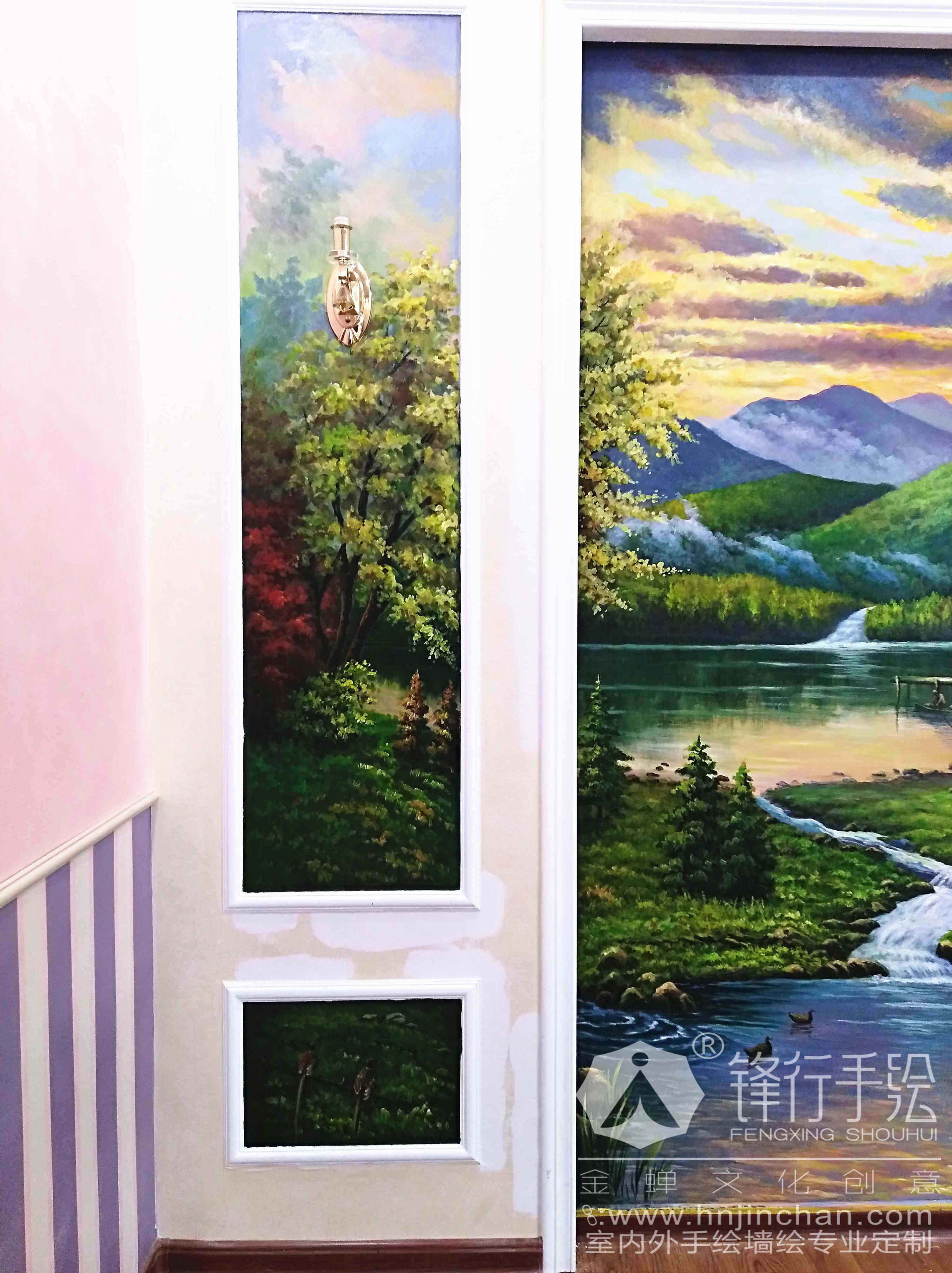 美涂士漆 风景墙绘 怀化锋行手绘