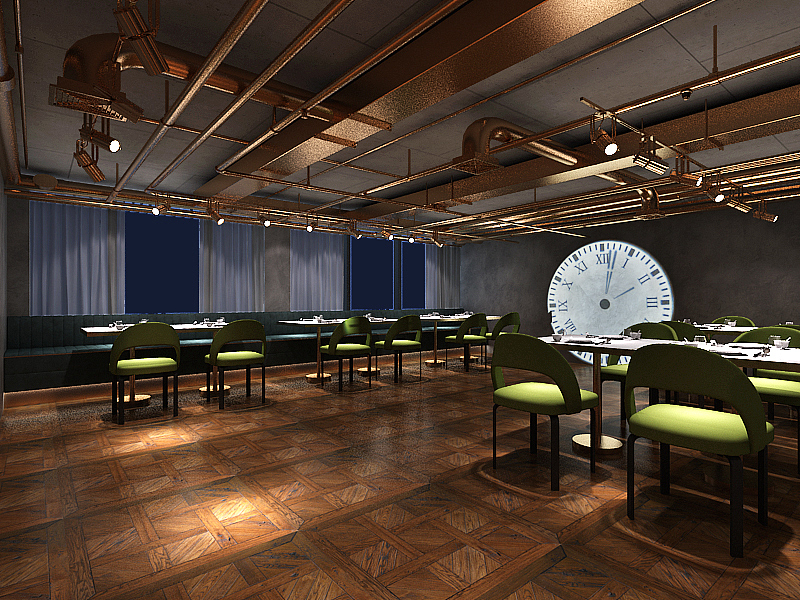 餐厅酒店效果图作品