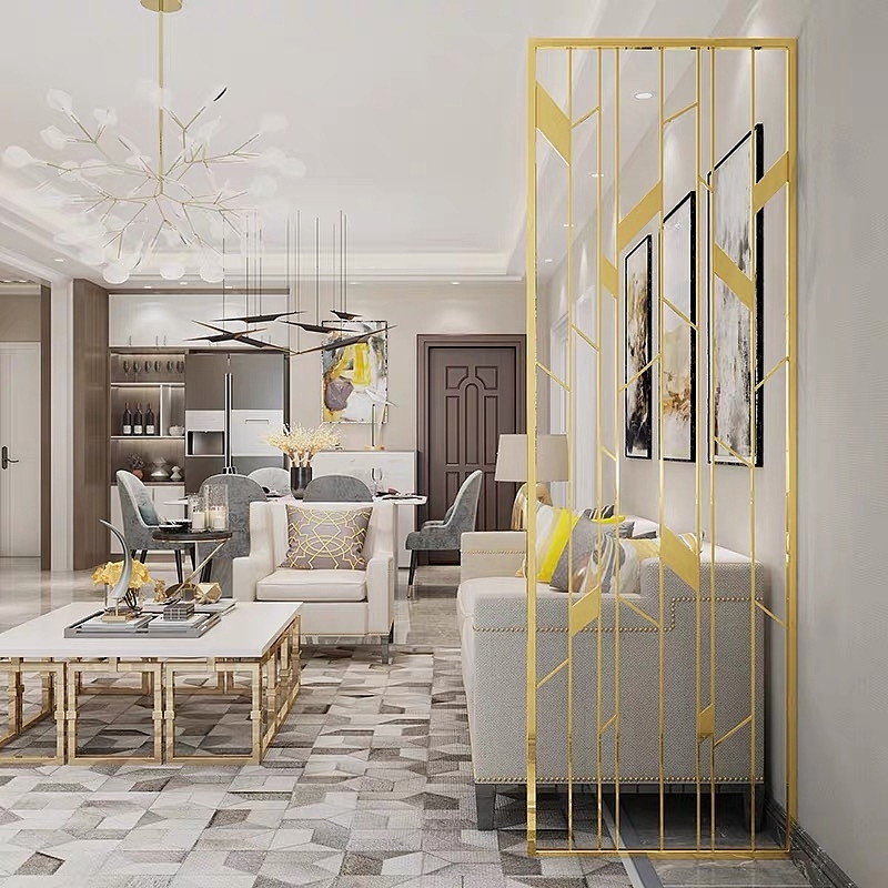 上海极简风金属屏风不锈钢屏风厂家直销