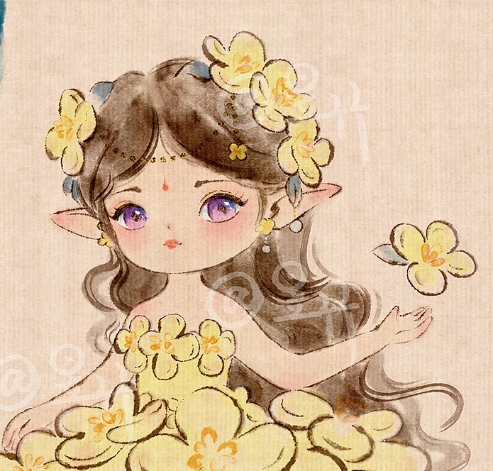 十二花神半合集:菊花、桂花、芙蓉花、桃花、荷花鸢尾