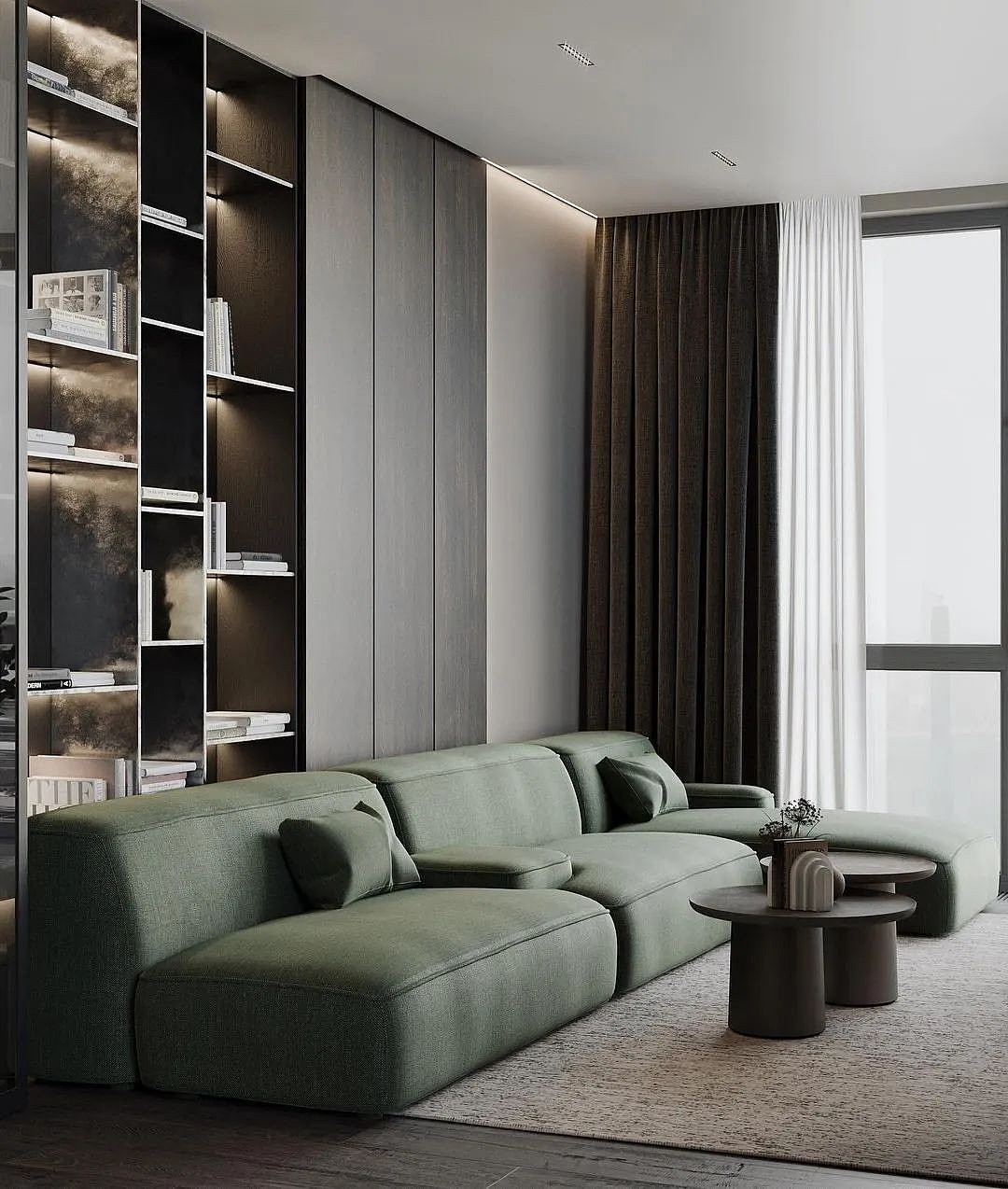 极简轻奢 胡桃木 绿色,不一样的意式极简