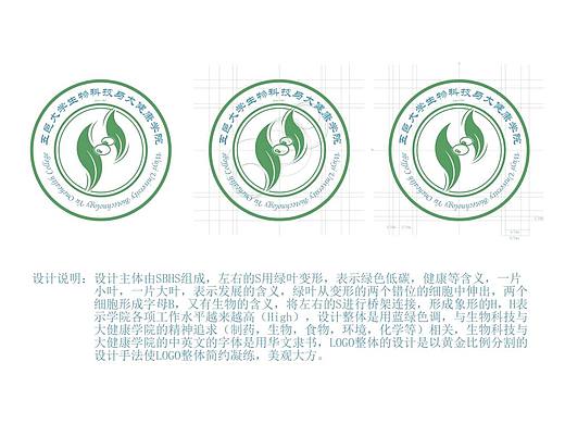 五邑大学生物科技与大健康学院logo