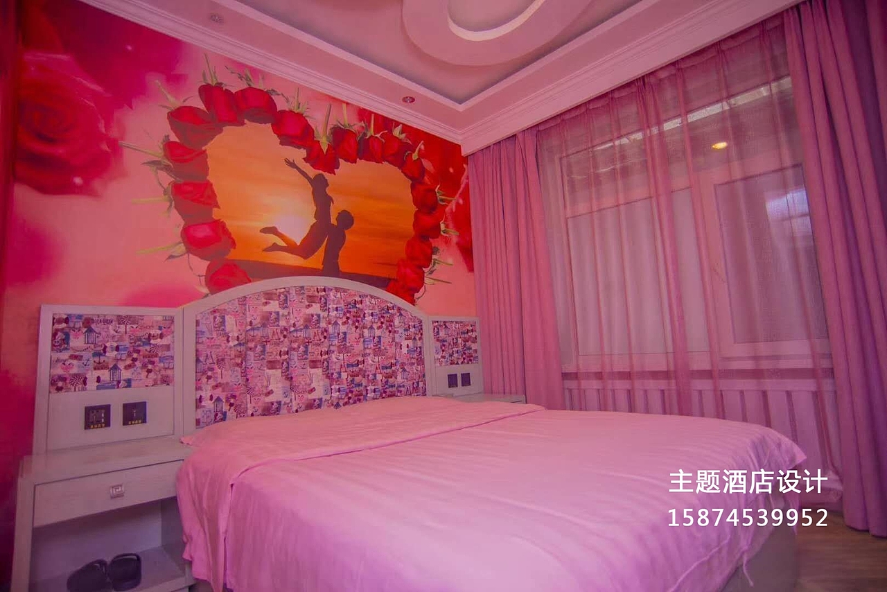 主题酒店设计壁画实拍案例展示