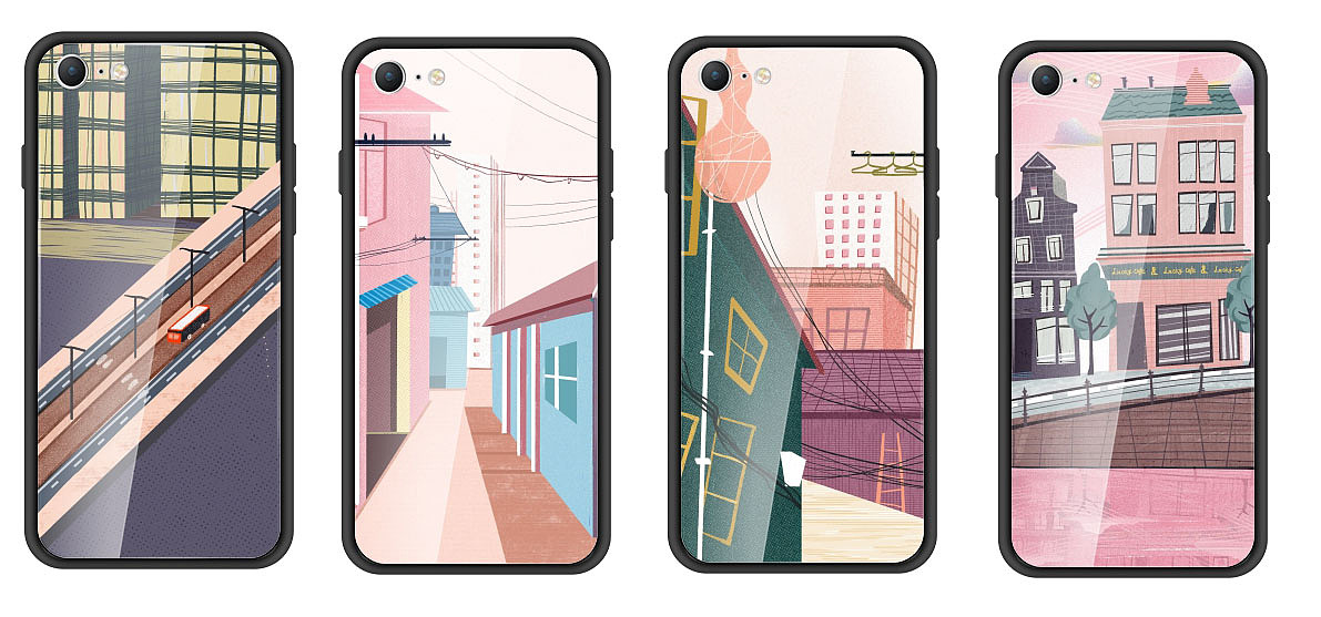 一组手机壳插画（图ZMTMxOTcwMDQ0） - 商业插画 - 站酷设计师爱谷穗的猫原创素材 - 站酷ZCOOL