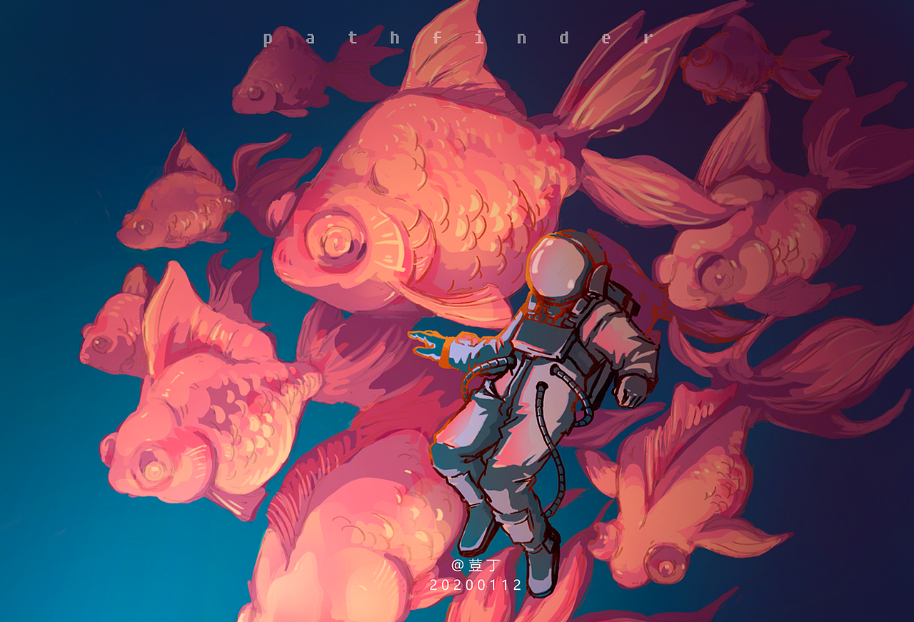 宇宙系列探索2|插画|新锐潮流插画|豆丁lily_原创作品-站酷zcool