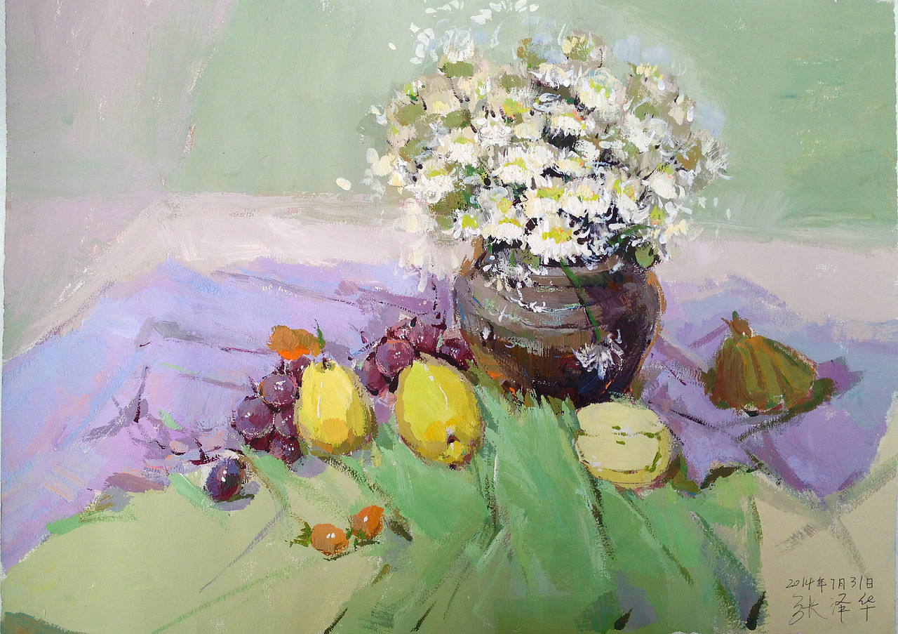 水粉静物（图ZMjk1MDQ3NDg=） - 绘画 - 站酷设计师疋璘原创素材 - 站酷ZCOOL